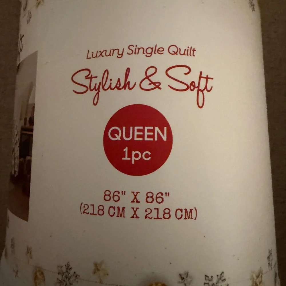 Luxury Single Quilt – Queen Size (86” x 86”) Stylish & Soft | Holiday Tree Print